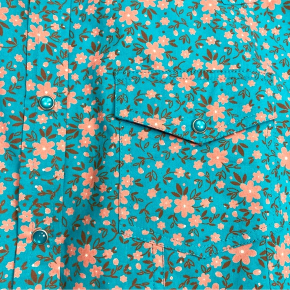 Back in the Saddle Retro Pearl Snap Shirt Women’s Size 2X Floral Western Cottage - Picture 3 of 7